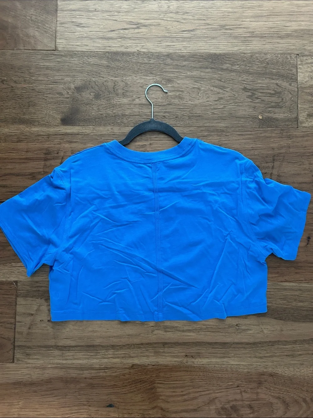 lululemon athletica Blue Cropped Logo Tee